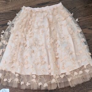 Beautiful Anthropologie skirt With Tulle And Flowers